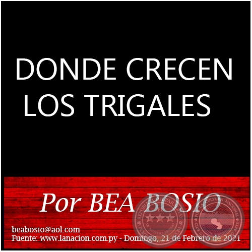 DONDE CRECEN LOS TRIGALES - Por BEA BOSIO - Domingo, 21 de Febrero de 2021